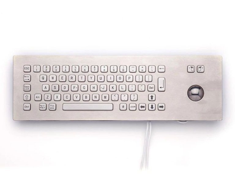 PM-65-TB-SS panelowa klawiatura ze stali nierdzewnej z trackballem
